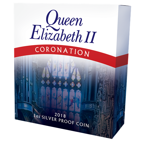 2018 Queen Elizabeth II Coronation 65th 1oz Silver Proof Coin