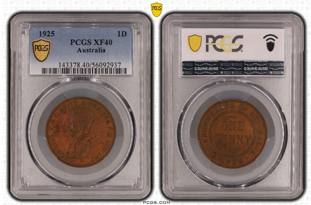 1925 Australia 1D Penny XF40