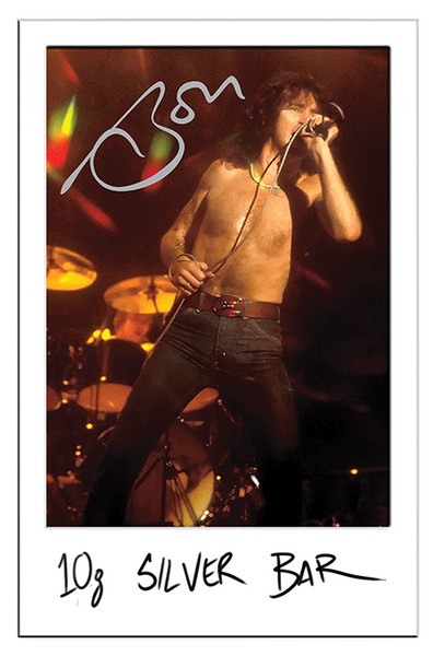2026 Bon Scott 80th Anniversary 10g Silver Minted Bar in Certi Card