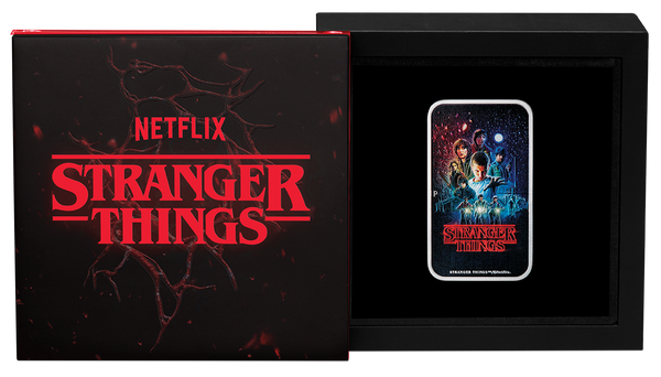 2026 Stranger Things 'S1 Poster' 1oz Silver Coloured Rectangular Coin