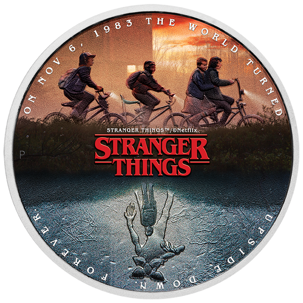 2026 Stranger Things 'Upside Down' 1oz Silver Coloured Coin