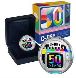2025 Colour Television in Australia 1oz Silver Coloured Proof Coin