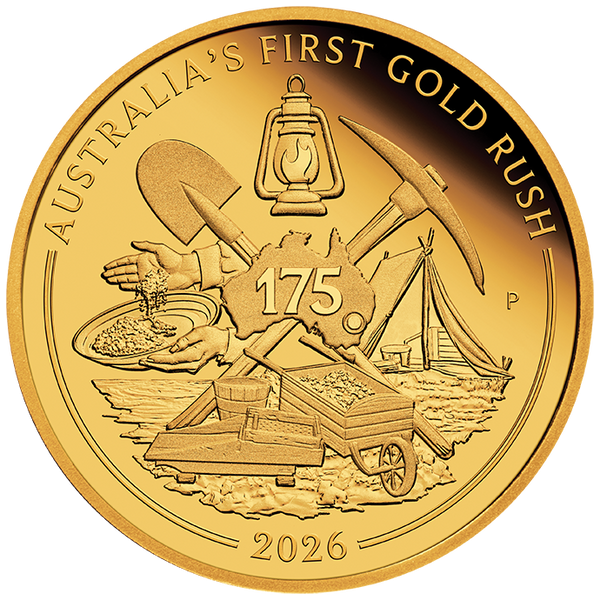 2026 Australia's First Gold Rush 175th Anniversary 1oz Gold Proof Coin