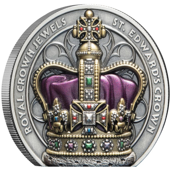 2026 Royal Crown Jewels - St Edwards Crown 2oz Silver Ultra High Relief Coin