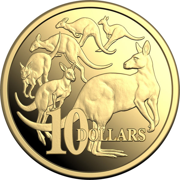 2026 Kangaroo Series - Mob Of Six Roos 1/10oz Gold Proof Coin