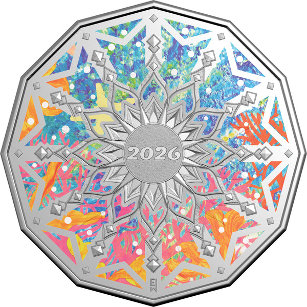 2026 Christmas Decoration 'Colours of Christmas' 50c Uncirculated Coin on Card