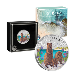 2025 Quokka 1oz Silver Coloured Proof Coin
