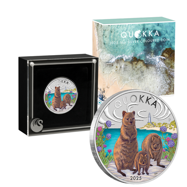 2025 Quokka 1oz Silver Coloured Proof Coin