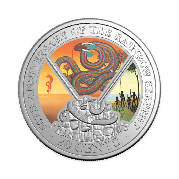 2025 The Rainbow Serpent 50th Anniversary 20c PNC