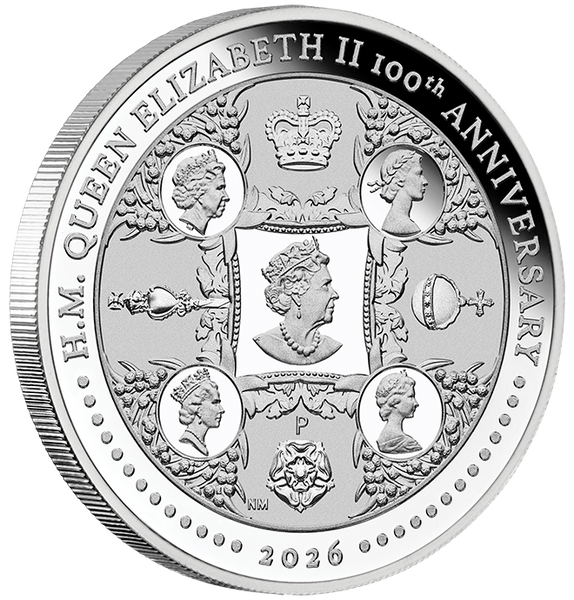 2026 Queen Elizabeth II 100th Birthday 1oz Fine Silver Proof Coin