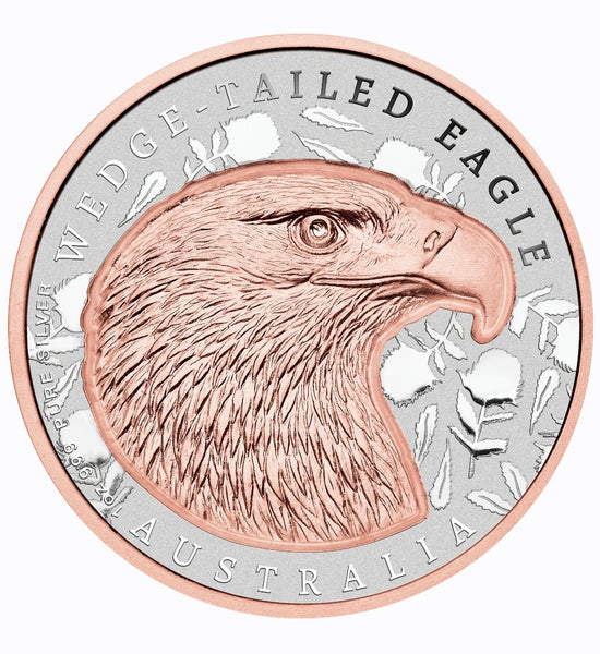 2026 Native Impressions Wedge-Tailed Eagle 1oz Super Incused Rose Gold Silver Coin