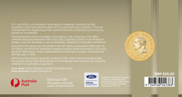 2025 Ford: 100 Years in Australia Model T $1 PNC
