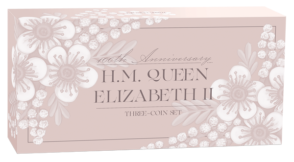 2026 Queen Elizabeth II 100th Birthday 1oz Fine Silver 3-Coin Proof Coin