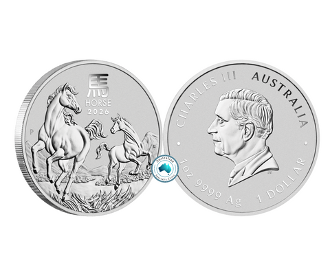 2026 Lunar Year of the Horse 1oz Silver Coin in Capsule (Perth Mint)