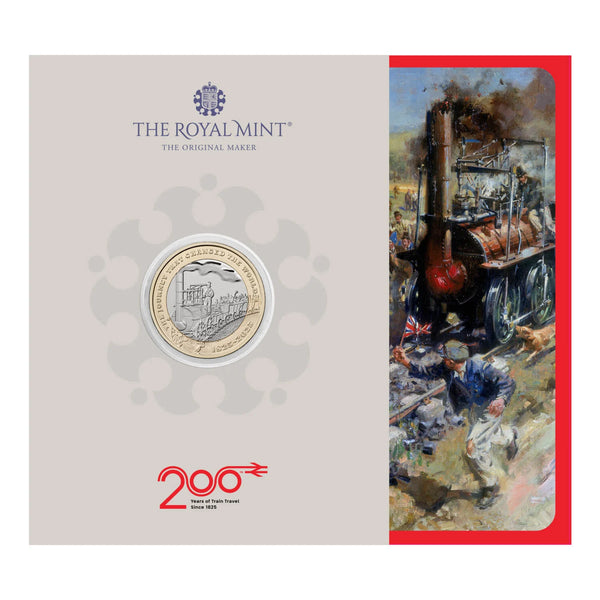 2025 The Modern Railway UK 200 Years £2 Brilliant Uncirculated Coin on Card
