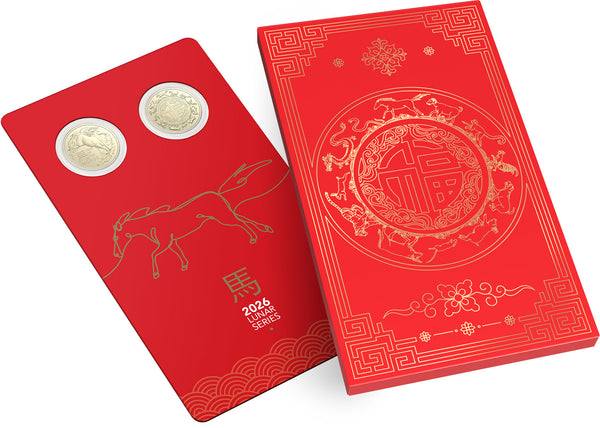 2026 Lunar Year of the Horse 2-Coin $1 Set UNC