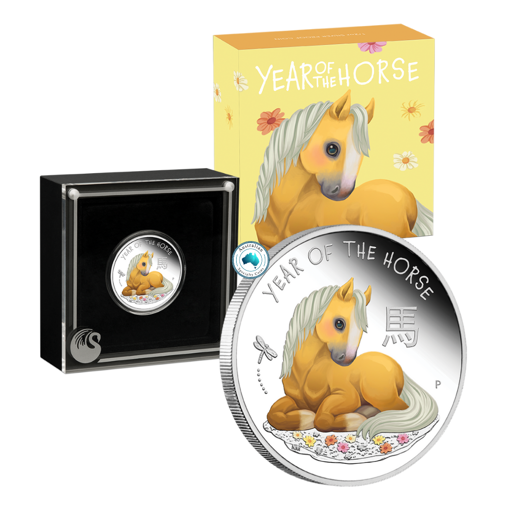 2026 Baby Lunar Horse 1/2oz Silver Coloured Proof Coin