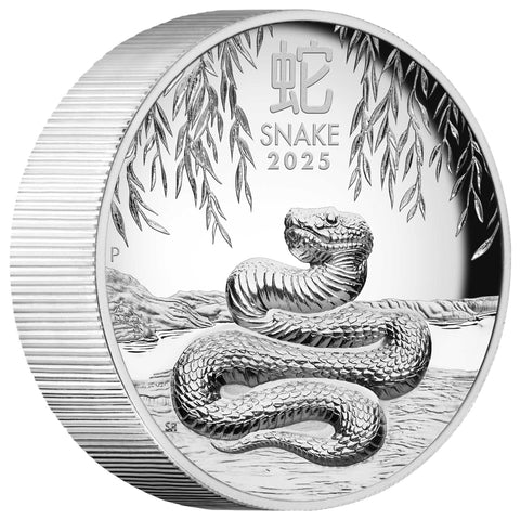 2025 Year of the Snake 5oz Silver High Relief Proof Coin