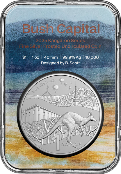 2025 Kangaroo Series 1 oz Fine Silver Frosted Uncirculated Coin