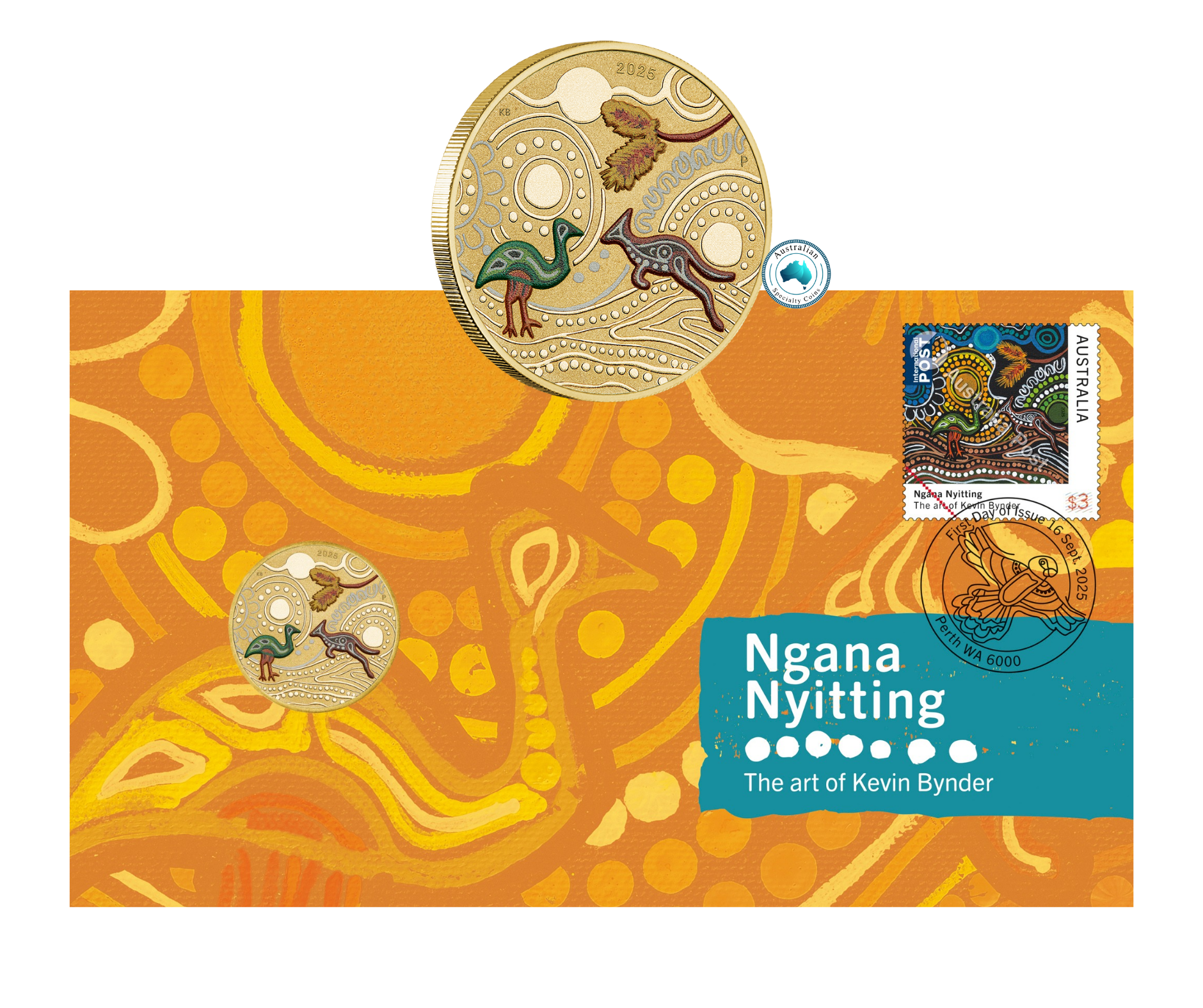 2025 Ngana Nyitting – The Art of Kevin Bynder 'Green Emu' $1 PNC