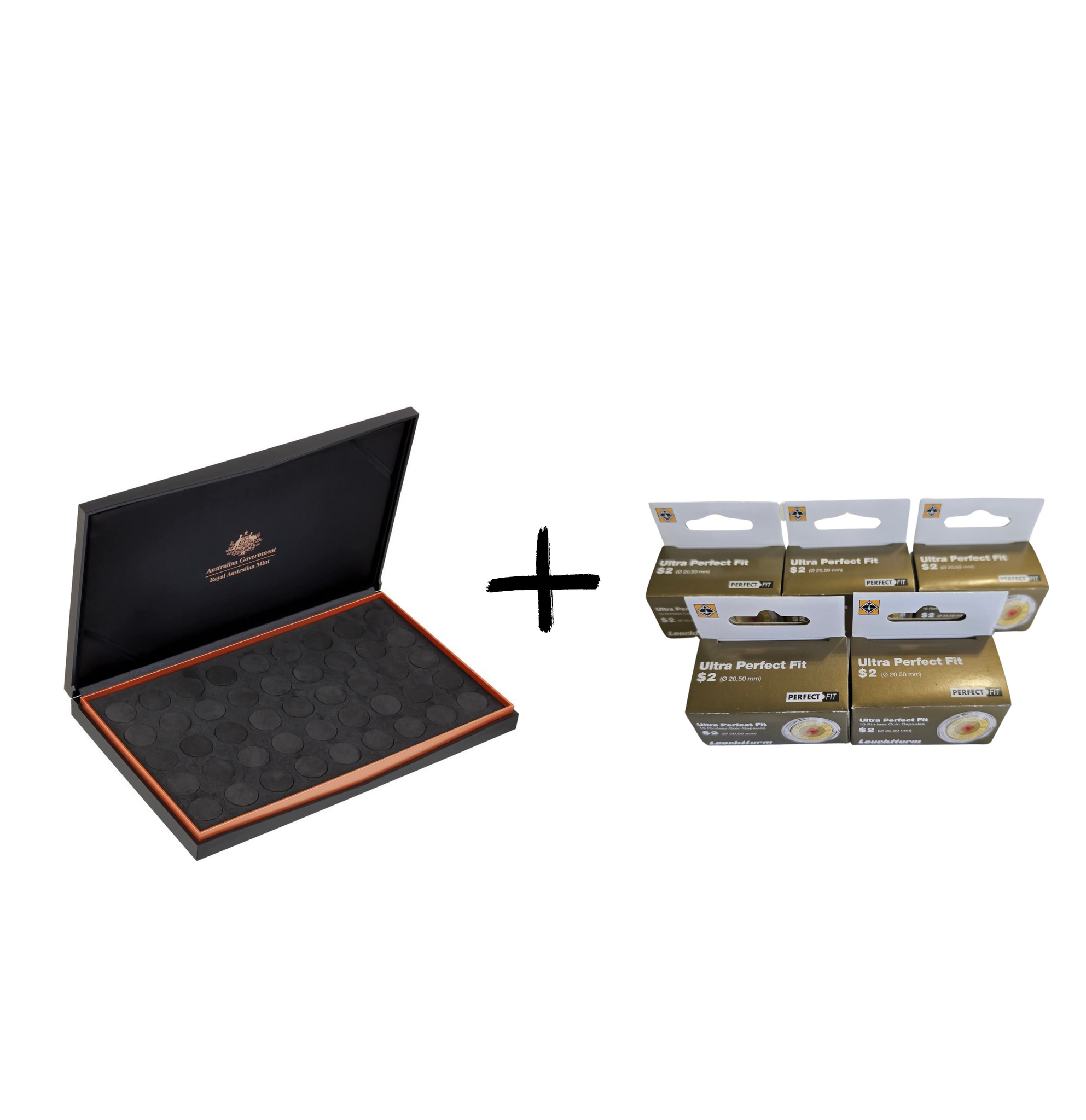 Royal Australian Mint 45-Coin $2 Hard Case with Perfect Fit Capsules