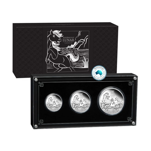 2026 Australian Lunar Series III Year of the Horse Silver Coin Trio