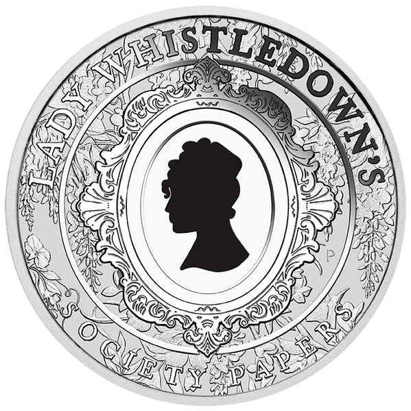2026 Bridgerton - Lady Whistledown 1oz Silver Proof Coloured Coin