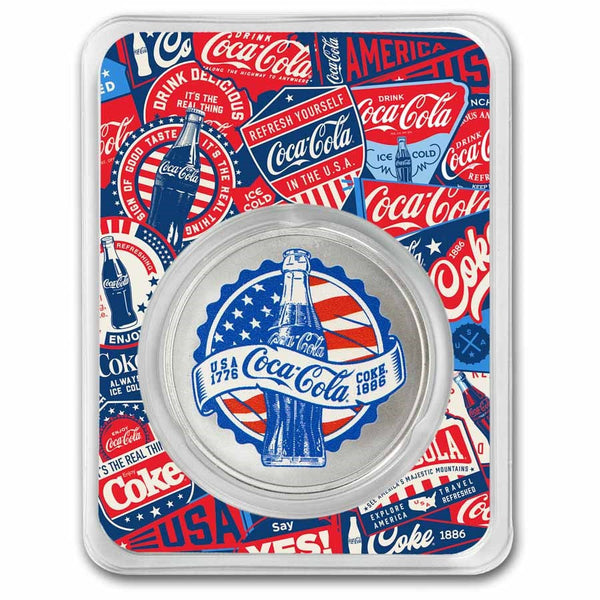 Coca-Cola USA 1oz Coloured Proof Round