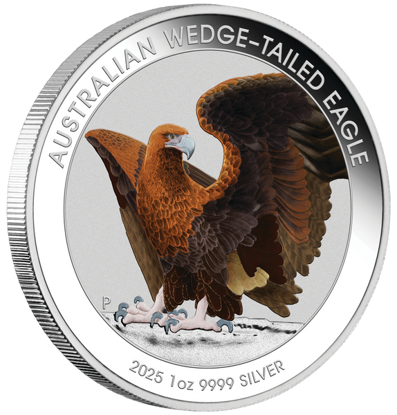 2025 Australian Wedge-Tailed Eagle 1oz Silver Coloured Coin