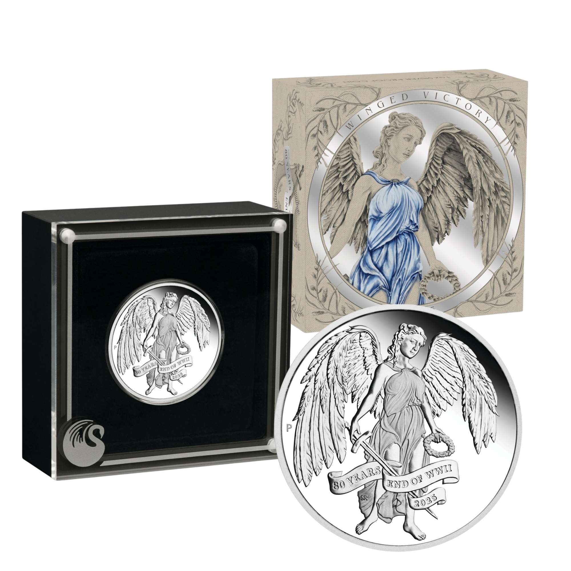 2025 End of WWII 80th Anniversary 'Winged Victory' 1oz Silver Proof Coin
