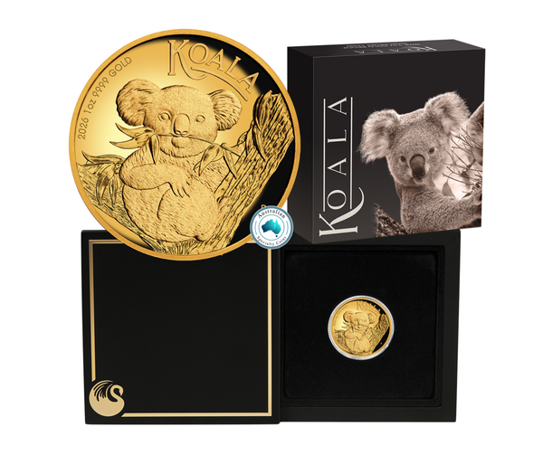 2026 Koala 1oz Gold Proof Ultra High Relief Coin