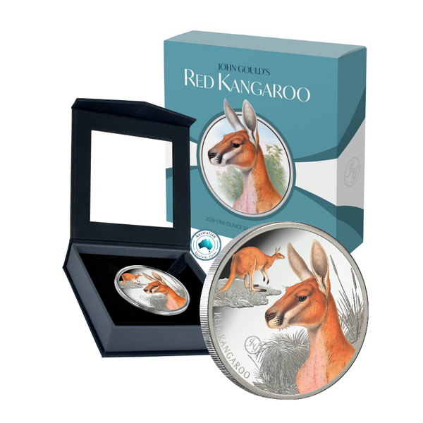 2026 Red Kangaroo 1oz Coloured Silver Proof Coin
