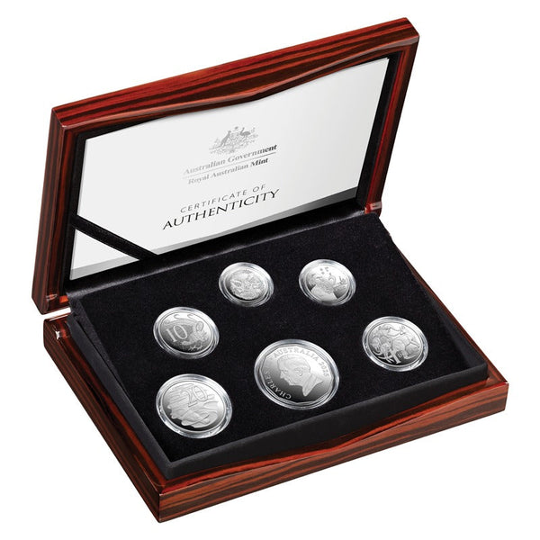 2025 HM King Charles III Six Coin Silver Proof Year Set