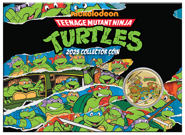 2025 Teenage Mutant Ninja Turtles $1 Coloured Coin on Card