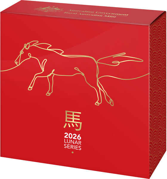 2026 Year of the Horse $5 Domed Fine Silver Proof Coin