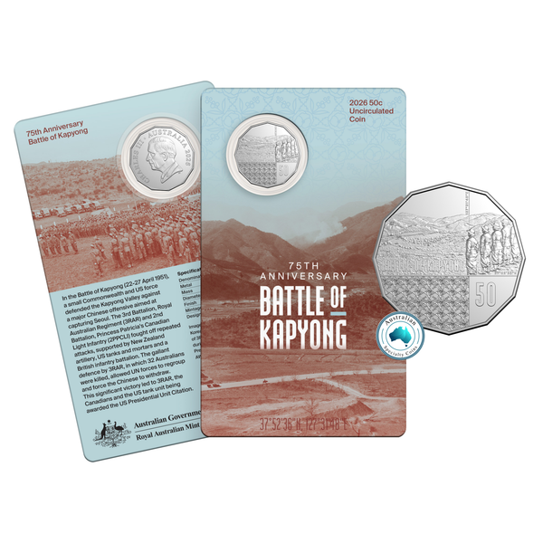 2026 Battle of Kapyong 75th Anniversary 50c Uncirculated Coin