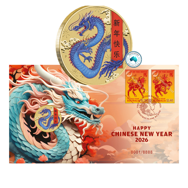 2026 Lunar New Year $1 Postal Numismatic Cover