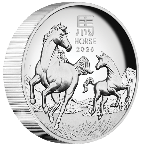 2026 Year of the Horse 1oz Silver Proof High Relief Coin