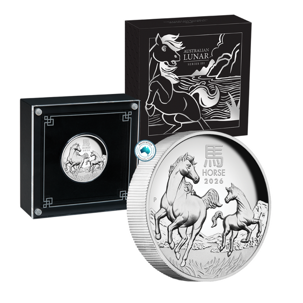 2026 Year of the Horse 1oz Silver Proof High Relief Coin