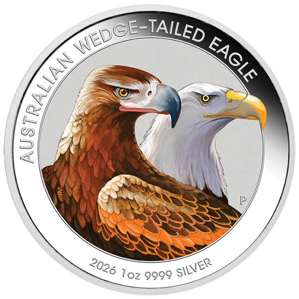 2026 Australian Wedge-Tailed Eagle 1oz Silver Coloured Coin