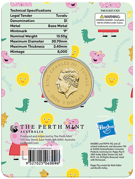 2026 Peppa Pig Three Coin Collection
