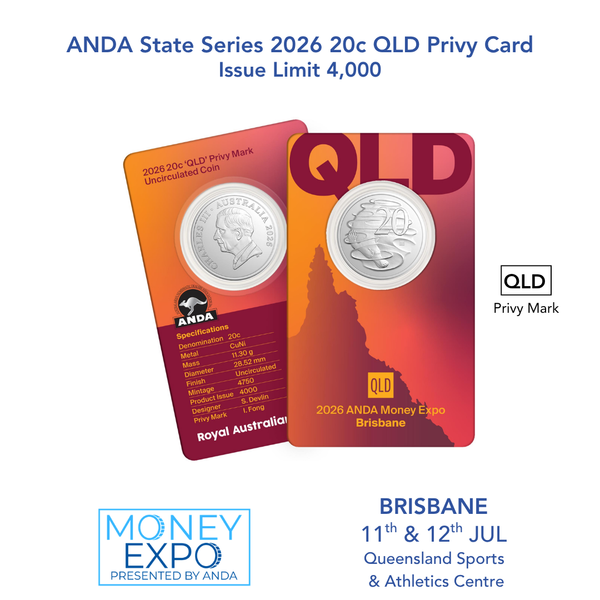 2026 ANDA State Series 20c with QLD Privy Mark