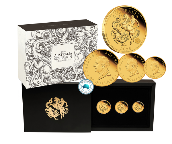 2026 Australia Sovereign - Gold Proof 3-Coin Set