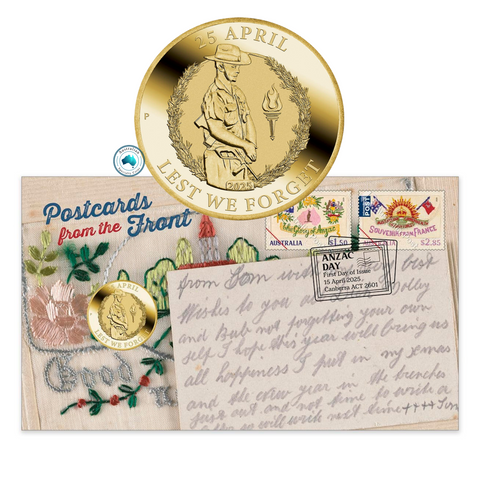 2025 Anzac Day 'Postcards from the Front' $1 PNC