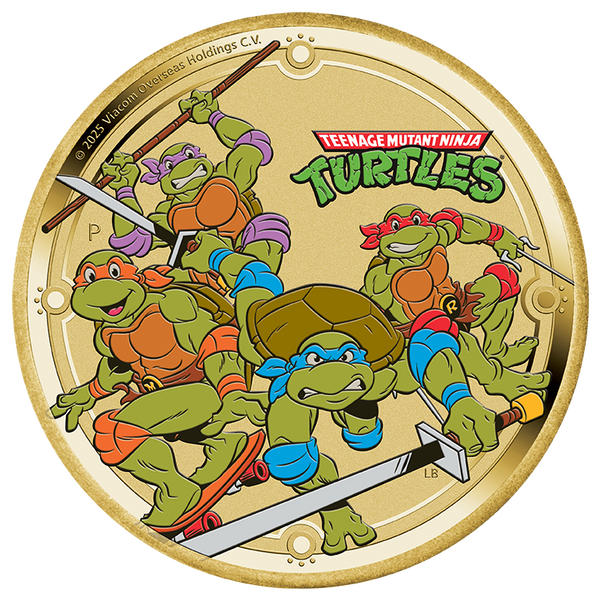 2025 Teenage Mutant Ninja Turtles $1 Coloured Coin on Card