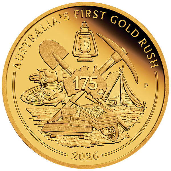 2026 Australia's First Gold Rush 175th Anniversary 1/4oz Gold Proof Coin