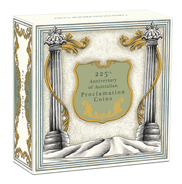 2025 Australian Proclamation Coins
225th Anniversary – Pillar Dollar 1/4oz Gold Proof Coin