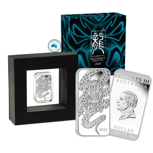 2025 Dragon $1 Rectangular Silver Proof Coin