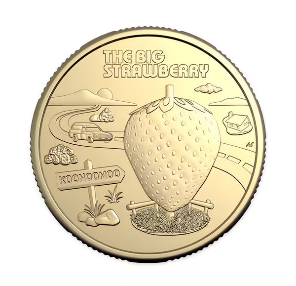 2025 Aussie Big Things 2 The Big Strawberry $1 Coin Postal Numismatic Cover