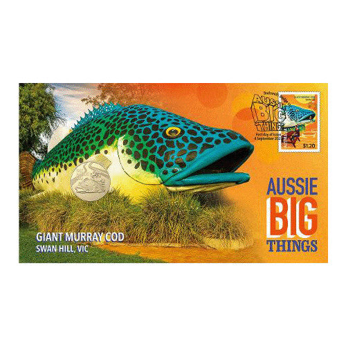 2023 Aussie Big Things Giant Murray Cod $1 Coin Postal Numismatic Cover